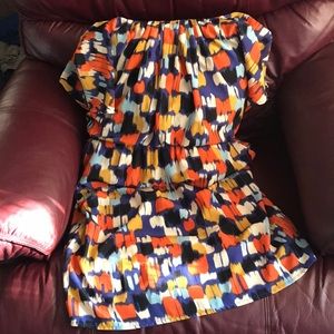 Multi-color dress with beautiful fall colors!